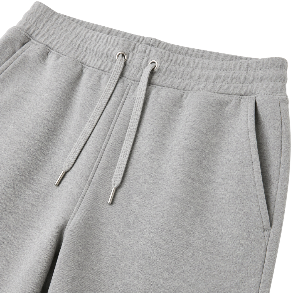 Premium Cotton Fleece Jogger Pants – Heather Grey | Camom Beery