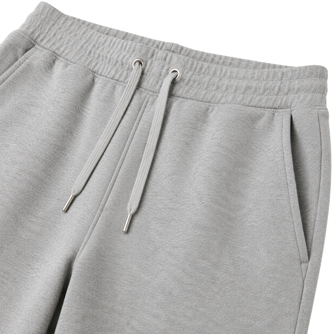 Premium Cotton Fleece Jogger Pants – Heather Grey | Camom Beery
