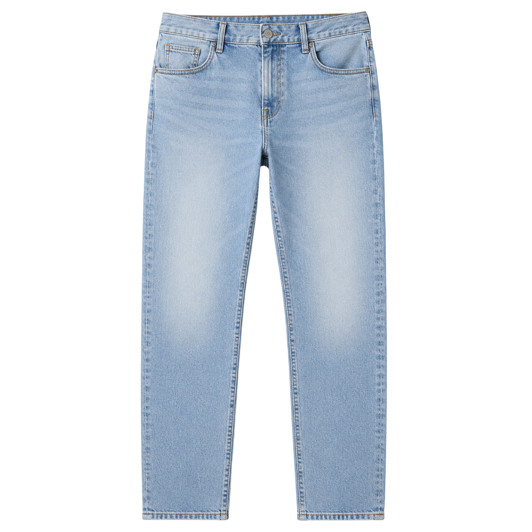 Premium Stretch Denim Jeans – Light Blue Wash | Camom Beery