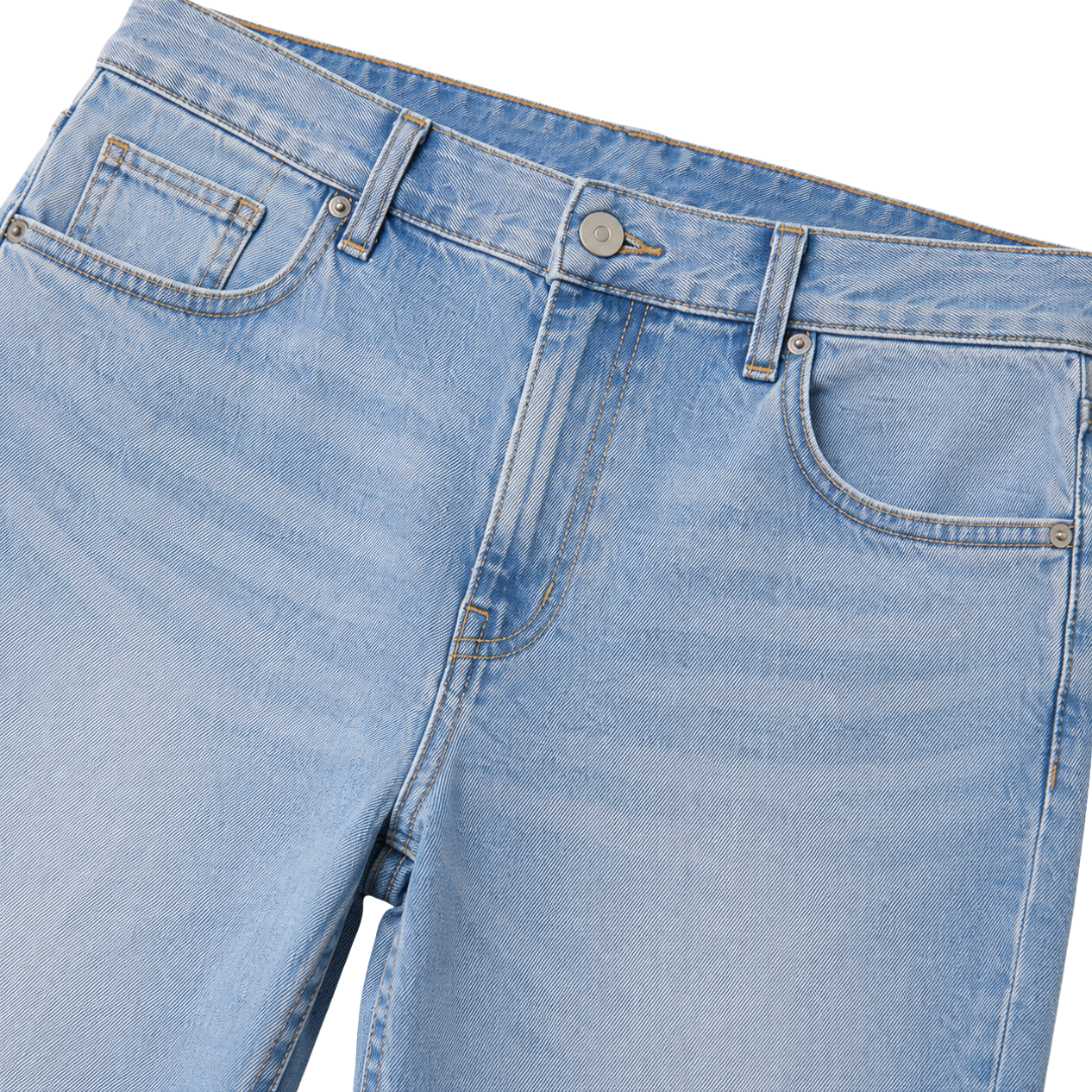 Premium Stretch Denim Jeans – Light Blue Wash | Camom Beery