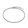Premium Stainless Steel Box Chain Bracelet – Silver | Camom Beery