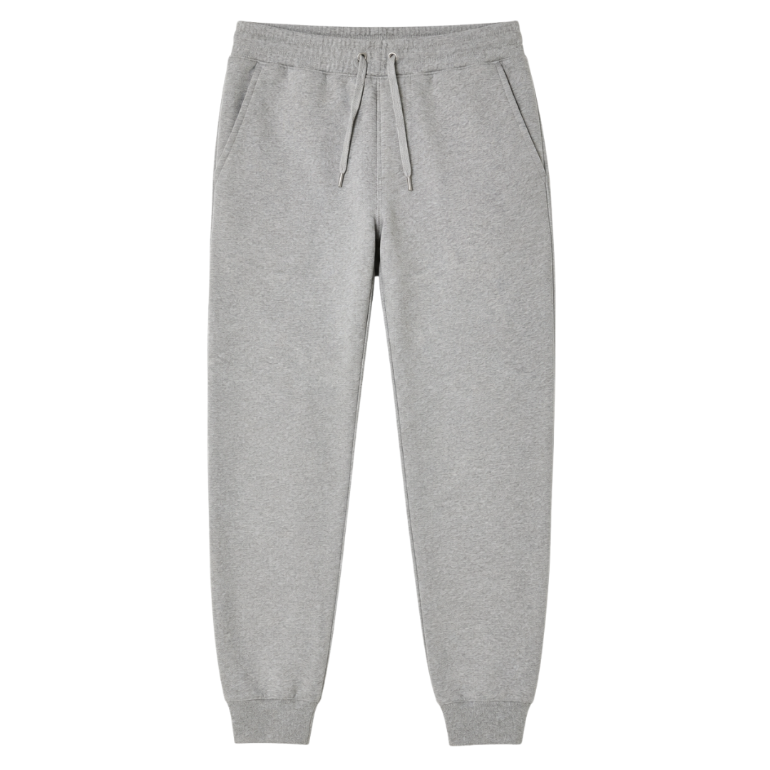 Premium Cotton Fleece Jogger Pants – Heather Grey | Camom Beery